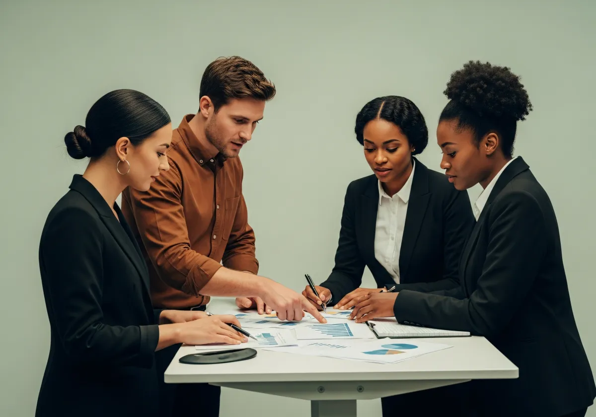 Esperto finanziario, incontro con cliente